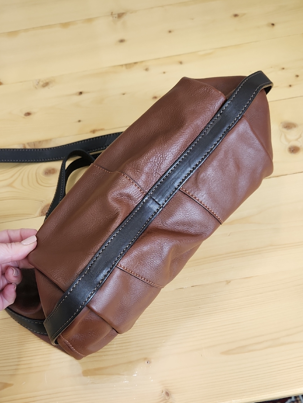 Gianni Conti Soft Italian Leather Crossbody Bag Hobo Satchel - Picture 10 of 17